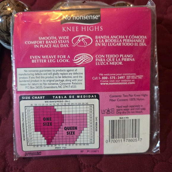 5 pair of Vintage Knee High Nylons One Size Beige Suntan New! - Picture 3 of 4